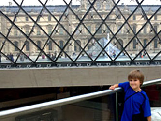 Matt at the Louvre on his 9th birthday!